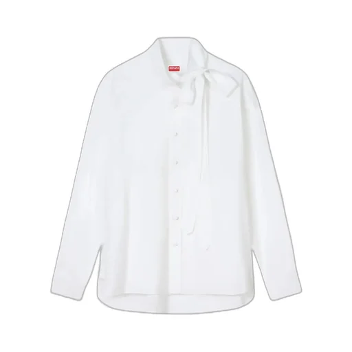 Bow Collar Shirt In Cotton