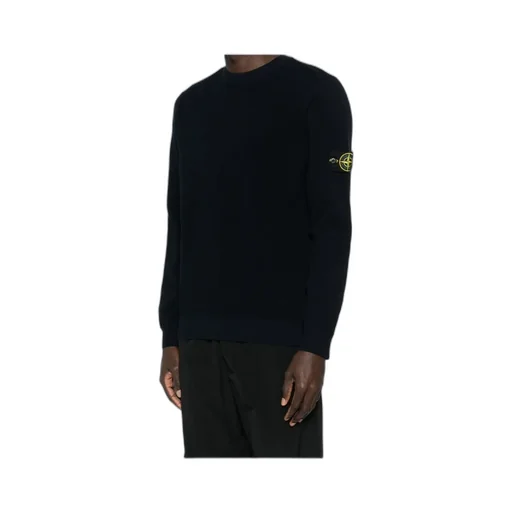 Crew-Neck Logo-Patch Sweater