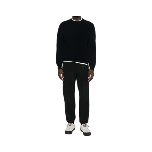 Crew-Neck Logo-Patch Sweater