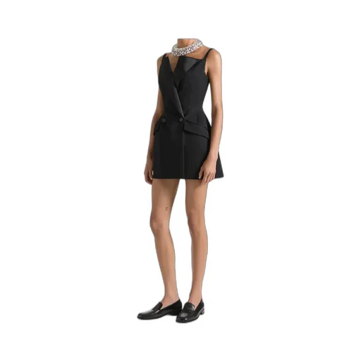 Mini Tailored Dress In Wool