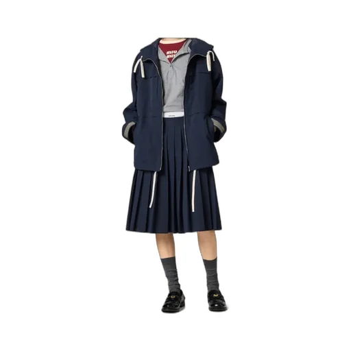 Drawstring Parka Coat