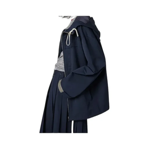 Drawstring Parka Coat
