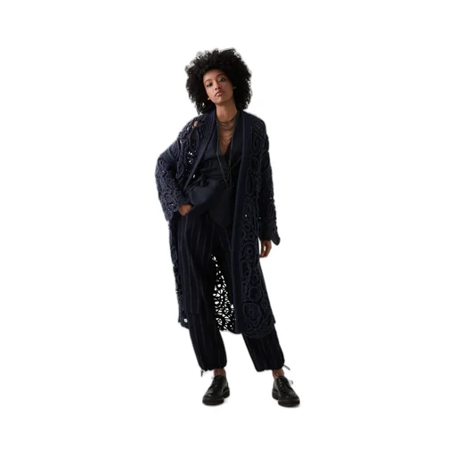 Crochet-Design Long-Sleeve Cardigan