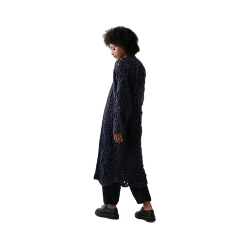 Crochet-Design Long-Sleeve Cardigan