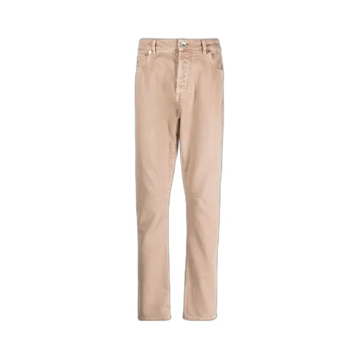 Embroidered Logo Straight Jeans