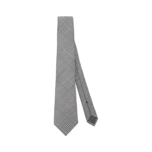 Houndstooth-Pattern Print Tie