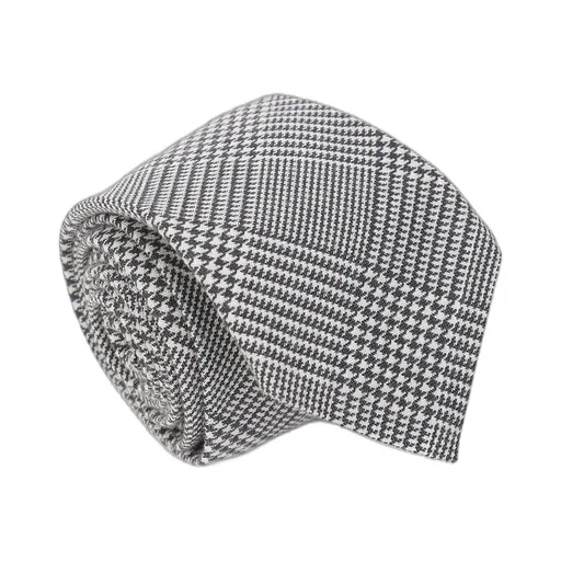 Houndstooth-Pattern Print Tie