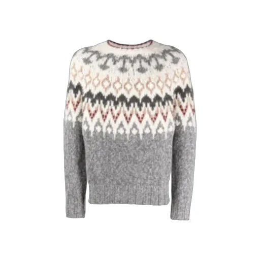 Argyle Intarsia Crew Neck Jumper