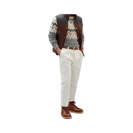 Argyle Intarsia Crew Neck Jumper