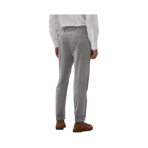 Pinstriped Cropped Tapered Trousers