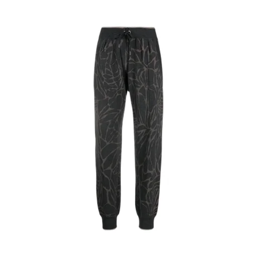 Pattern-Print Pleated Track Pants