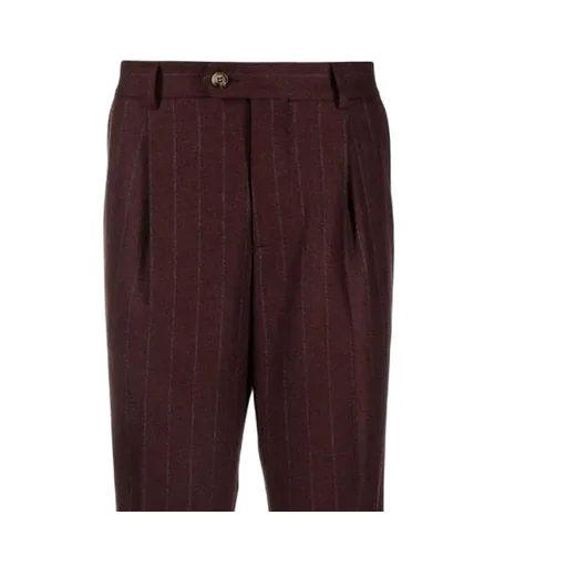 Pinstripe-Pattern Tailored Trousers