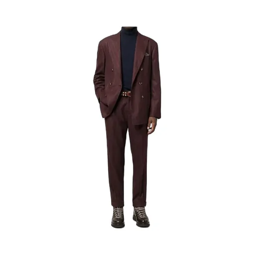 Pinstripe-Pattern Tailored Trousers