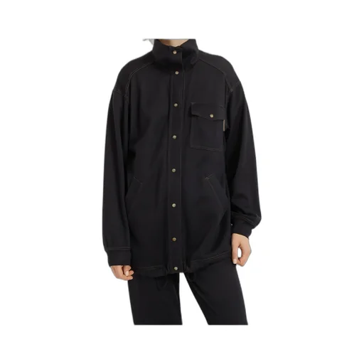 High-Neck Press-Stud Coat