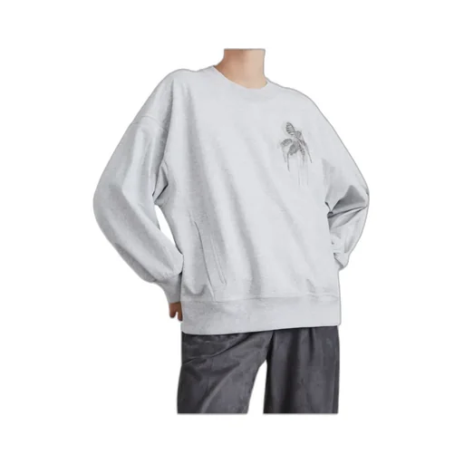 Bead-Embellished Stretch-Cotton Sweatshirt