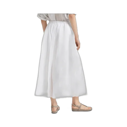 A-Line Cotton Maxi Skirt