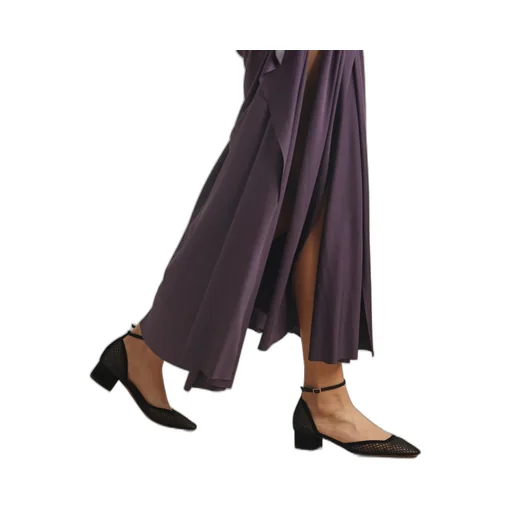 Asha 35 Suede-Trimmed Mesh Pumps