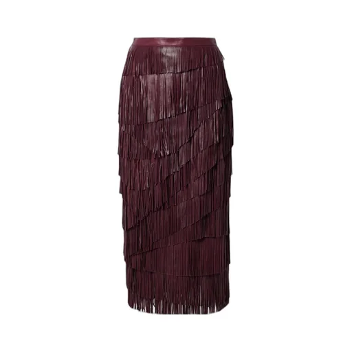 Layered Fringe Mid-Length Full Skirt