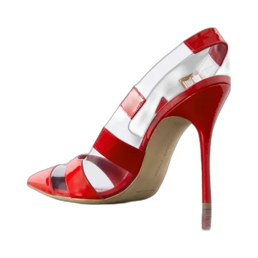 Pin-Button Open-And-Close High-Heeled Sandals