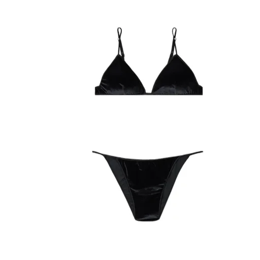 Spaghetti Strap Bra And Briefs Set Lingerie