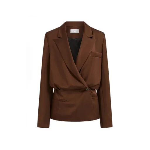 Ardo Wrap-Effect Satin Blazer