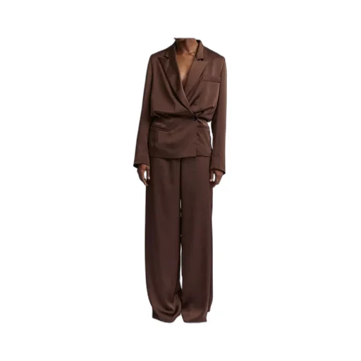 Ardo Wrap-Effect Satin Blazer