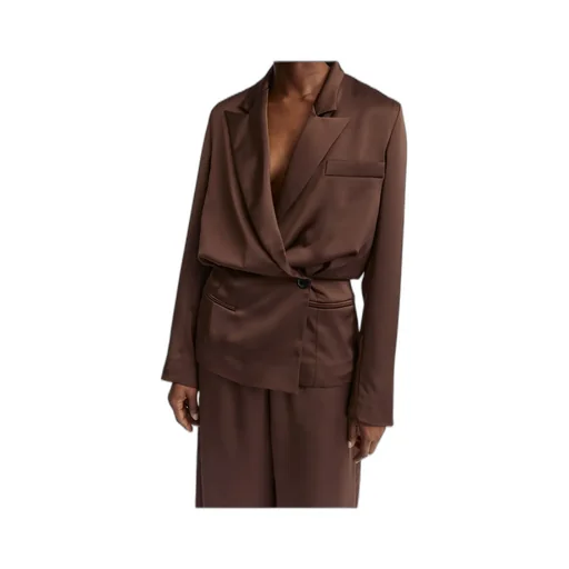 Ardo Wrap-Effect Satin Blazer