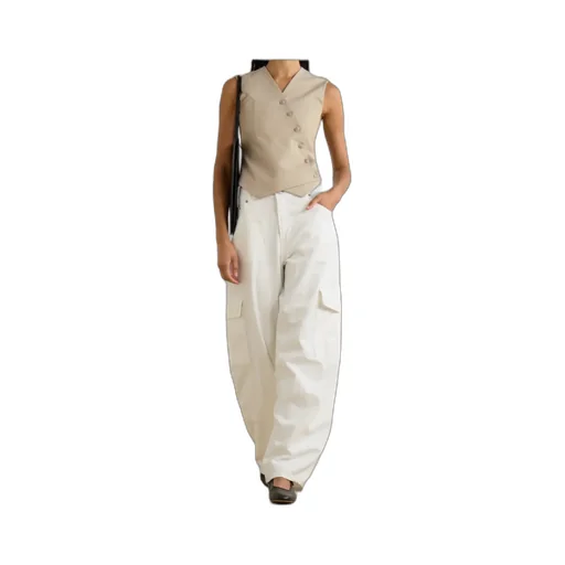 Maesa Asymmetric Canvas Vest