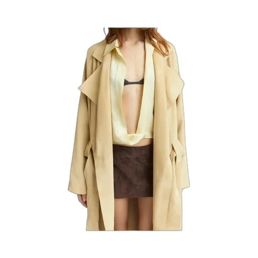 Cinzia Belted Suede Trench Coat