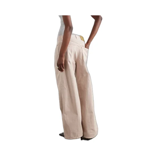 Candy Pleated Mid-Rise Wide-Leg Jeans