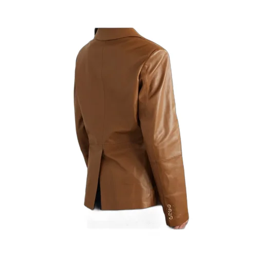 Net Sustain Davao Double-Breasted Leather Blazer