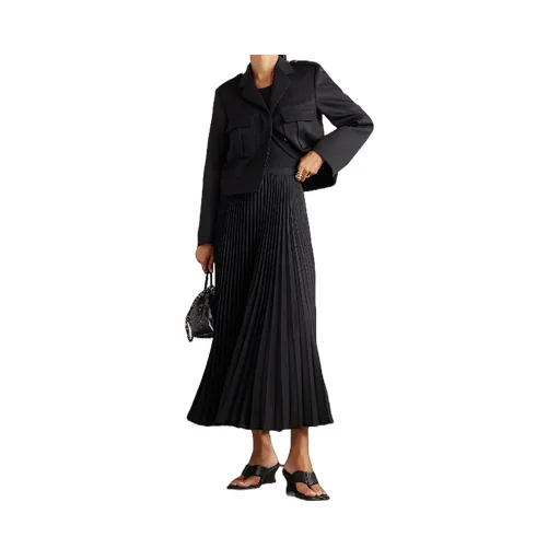 A Long Dress Made Of Pleated Crepe Fabric