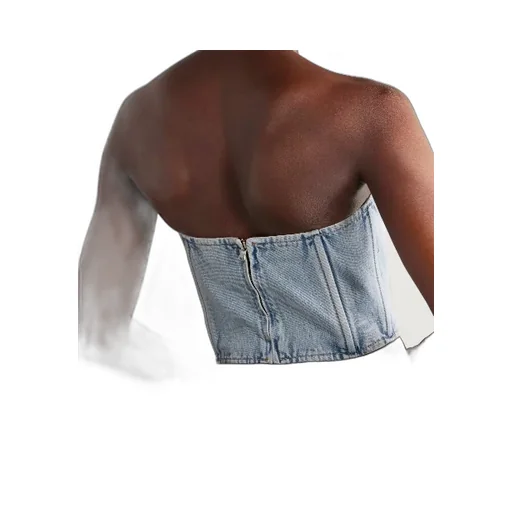 Strapless Denim Top