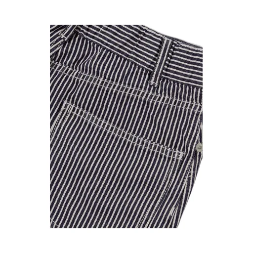 Sasha Striped High-Rise Wide-Leg Jeans