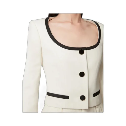 Short Jacket With Round Neckline