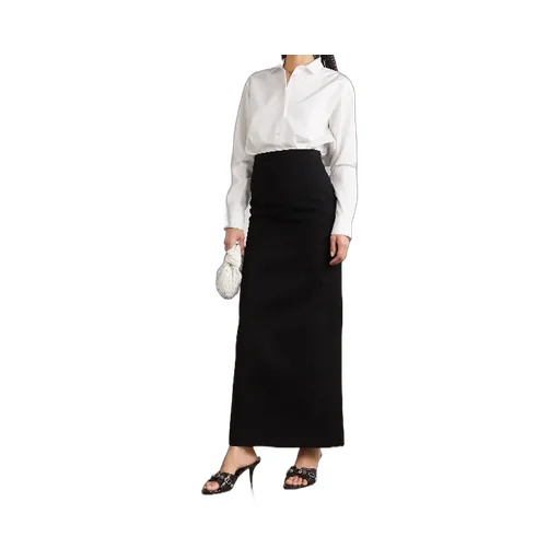 Striped Ultra-Long Midi Skirt
