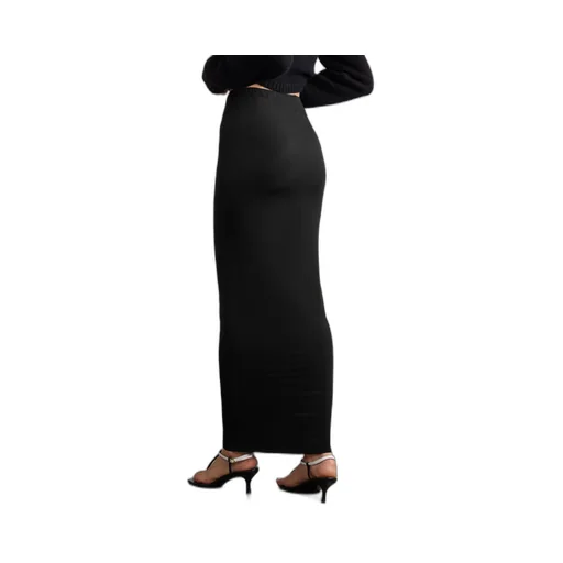 Elasticated-Waistband Maxi Skirt