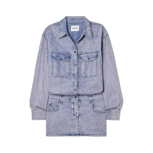 Long-Sleeved Denim Dress