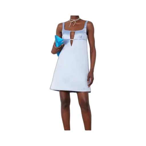 Crystal-Embellished Satin-Finish Dress