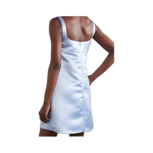 Crystal-Embellished Satin-Finish Dress