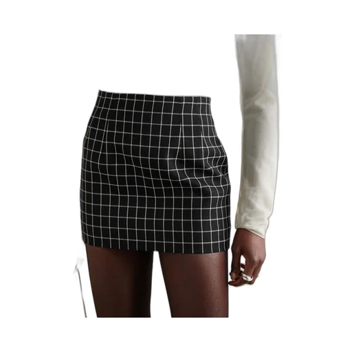 Checked Mini Skirt