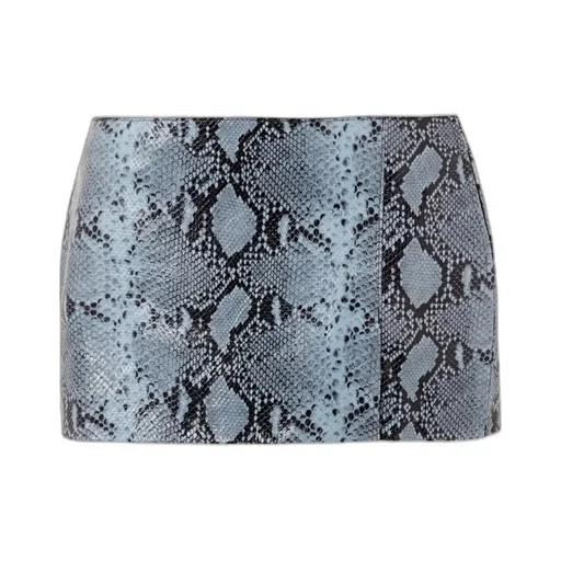 Snake-Patterned Half-Length Skirt