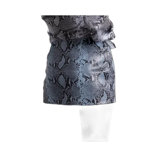 Snake-Patterned Half-Length Skirt