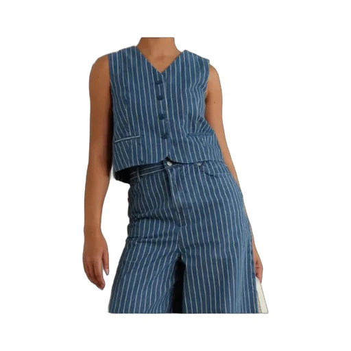 V-Neck Striped Vest