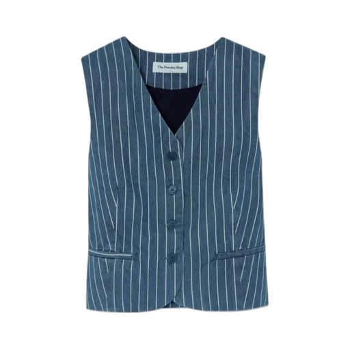 V-Neck Striped Vest