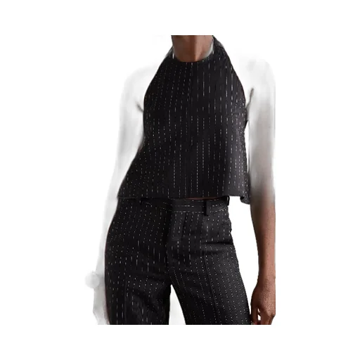 Backless Pinstripe Tank Top