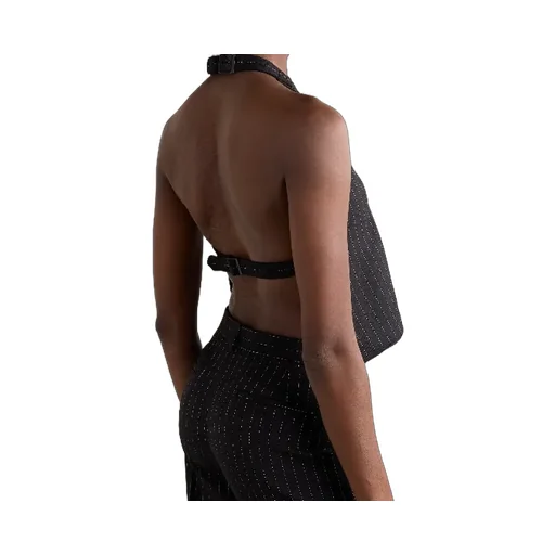 Backless Pinstripe Tank Top