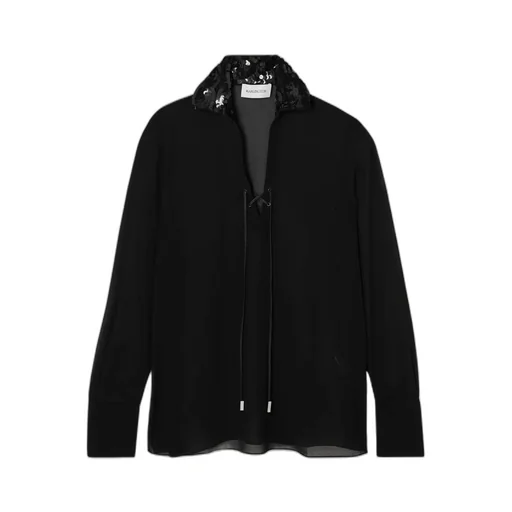Cian Sequined Georgette Shirt