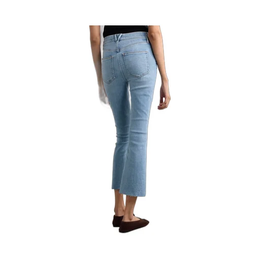 High-Waisted Flared Cropped Jeans
