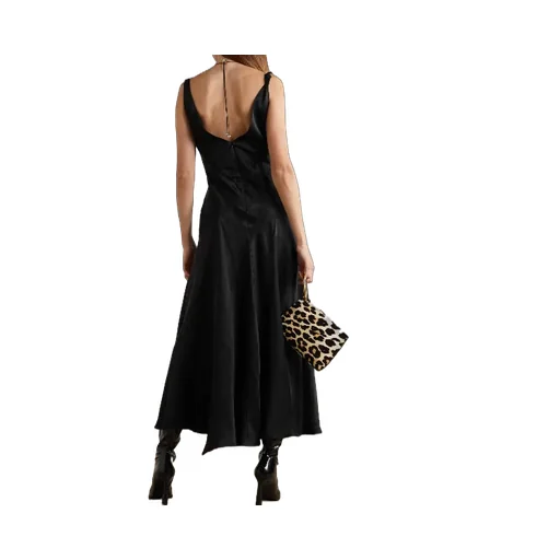 Silk Satin Mid-Length Dress